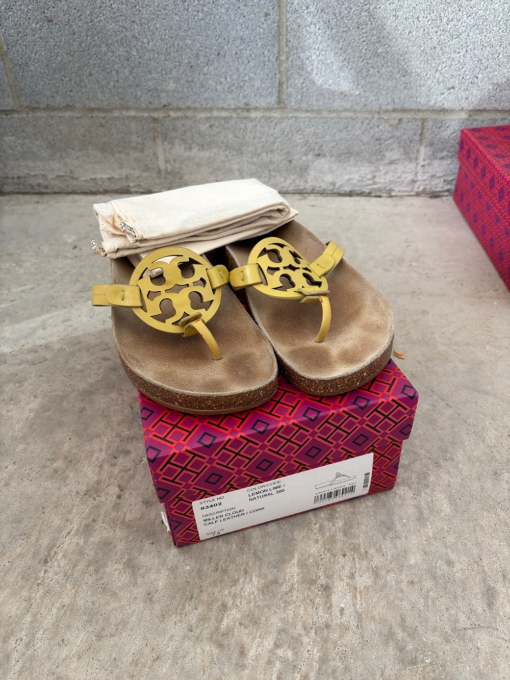 Tory Burch Yellow Miller Thong Sandals